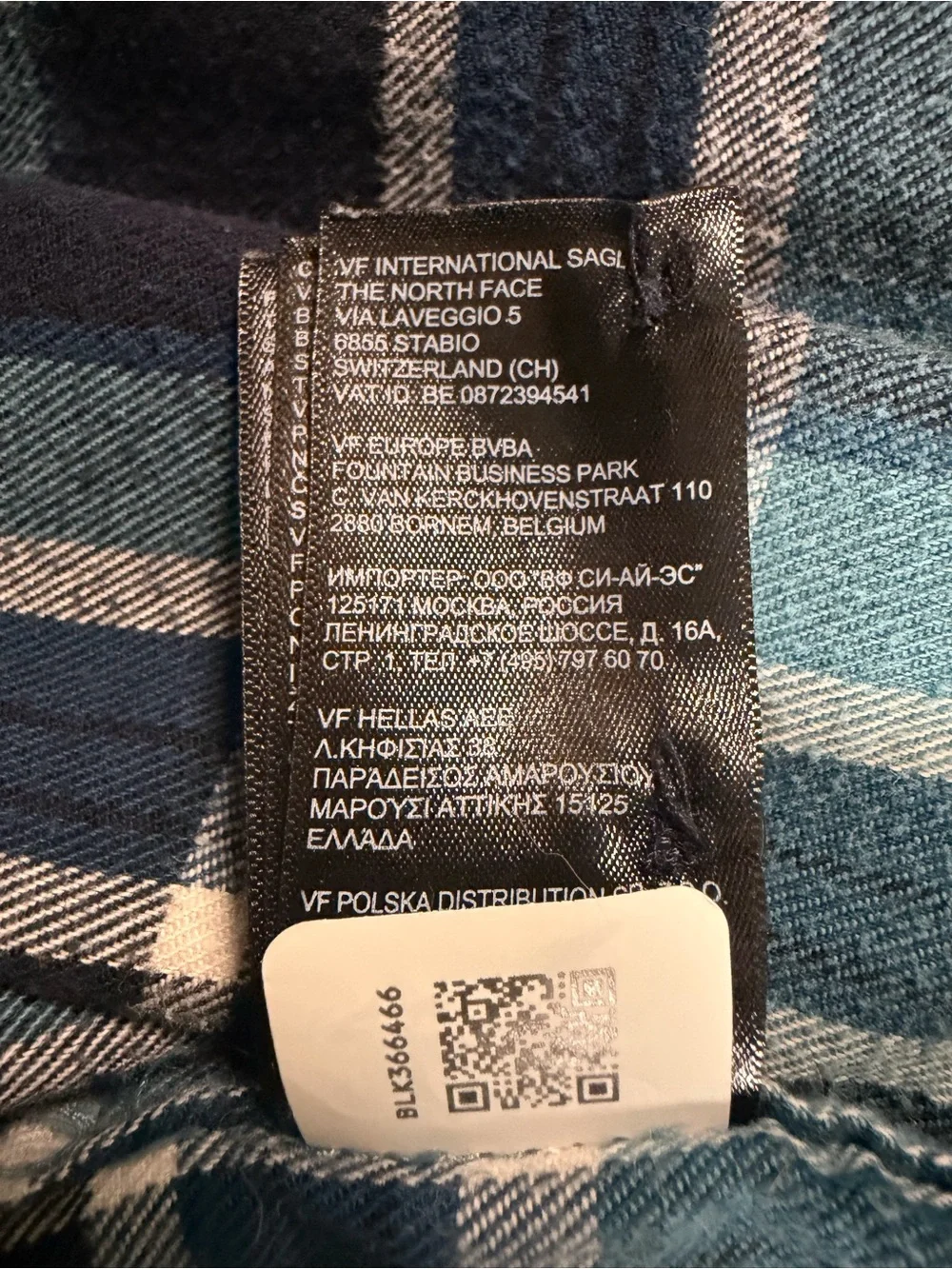The North Face lightweight plaid